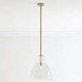 Keen Pendant Light - single brass pendant, white background