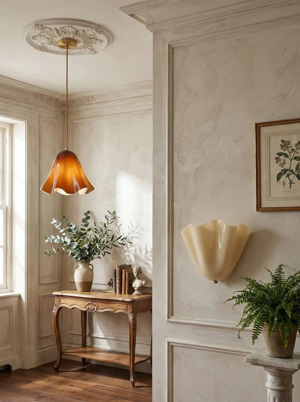 creamy sconce pendant light