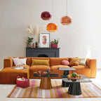 Sanae — Nordic Double-Dome Colored Glass Pendant Light
