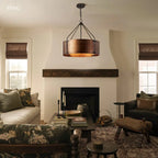 Possini — Industrial Drum Shade Pendant, Aged Bronze