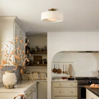 Anders — Minimalist Porcelain Semi-Flush Mount Ceiling Light