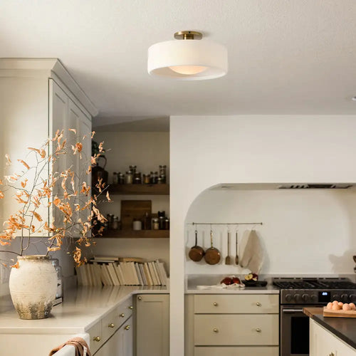 Anders — Minimalist Porcelain Semi-Flush Mount Ceiling Light