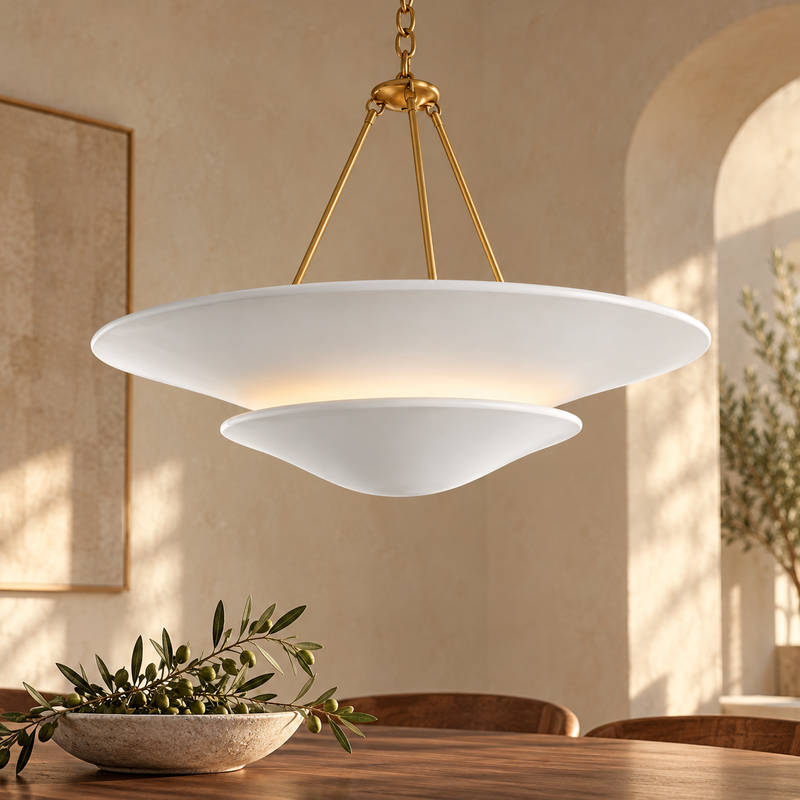 Lumina - Japanese Wabi-Sabi Resin Pendant Light — Casonda styled main image