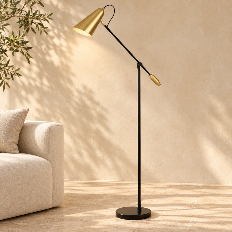 Nordic Floor — Gold Adjustable Nordic Floor Lamp — Casonda styled main image