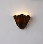 deep brown wavy sconce