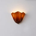 Bellina — Mid-Century Amber Fluted Glass Wall Sconce